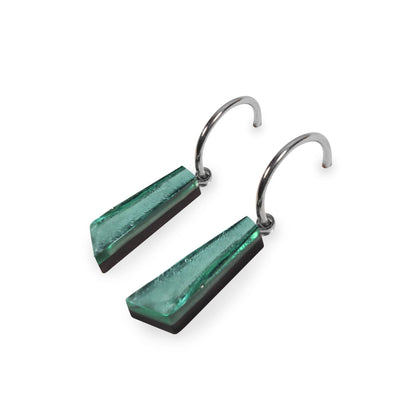 Bluebell Icicle Shiny Short Creole Earrings | The Jewellery Stop