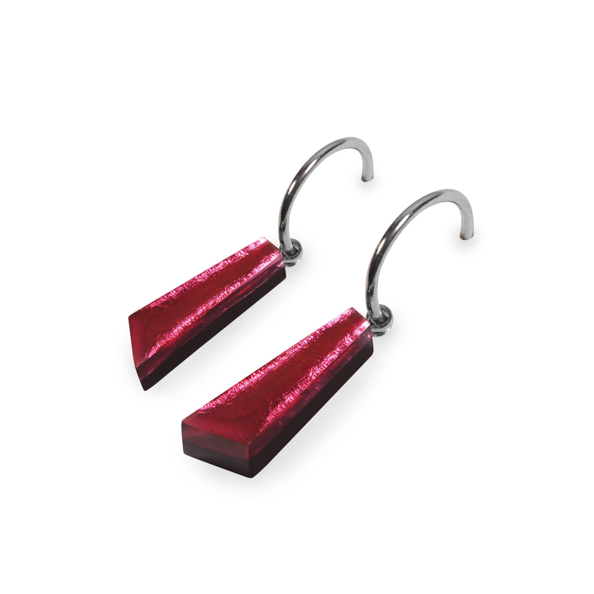 St Tropez Icicle Shiny Short Creole Earrings