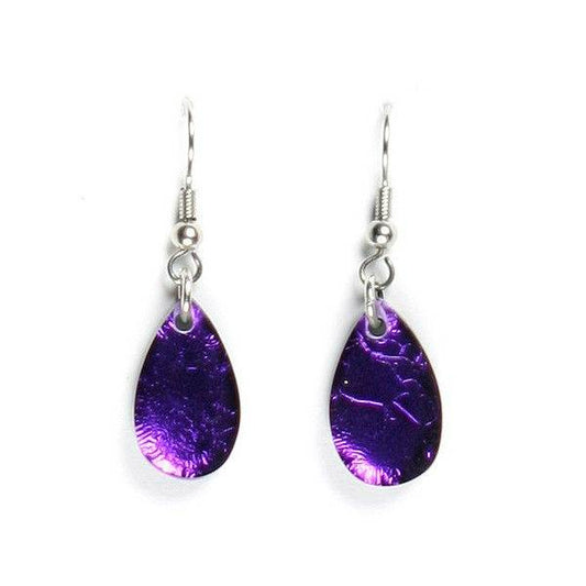 Peacock Flower Shiny Petal Fish Hook Earrings | The Jewellery Stop