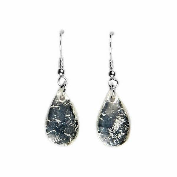 Silver Flower Shiny Petal Fish Hook Earrings | The Jewellery Stop