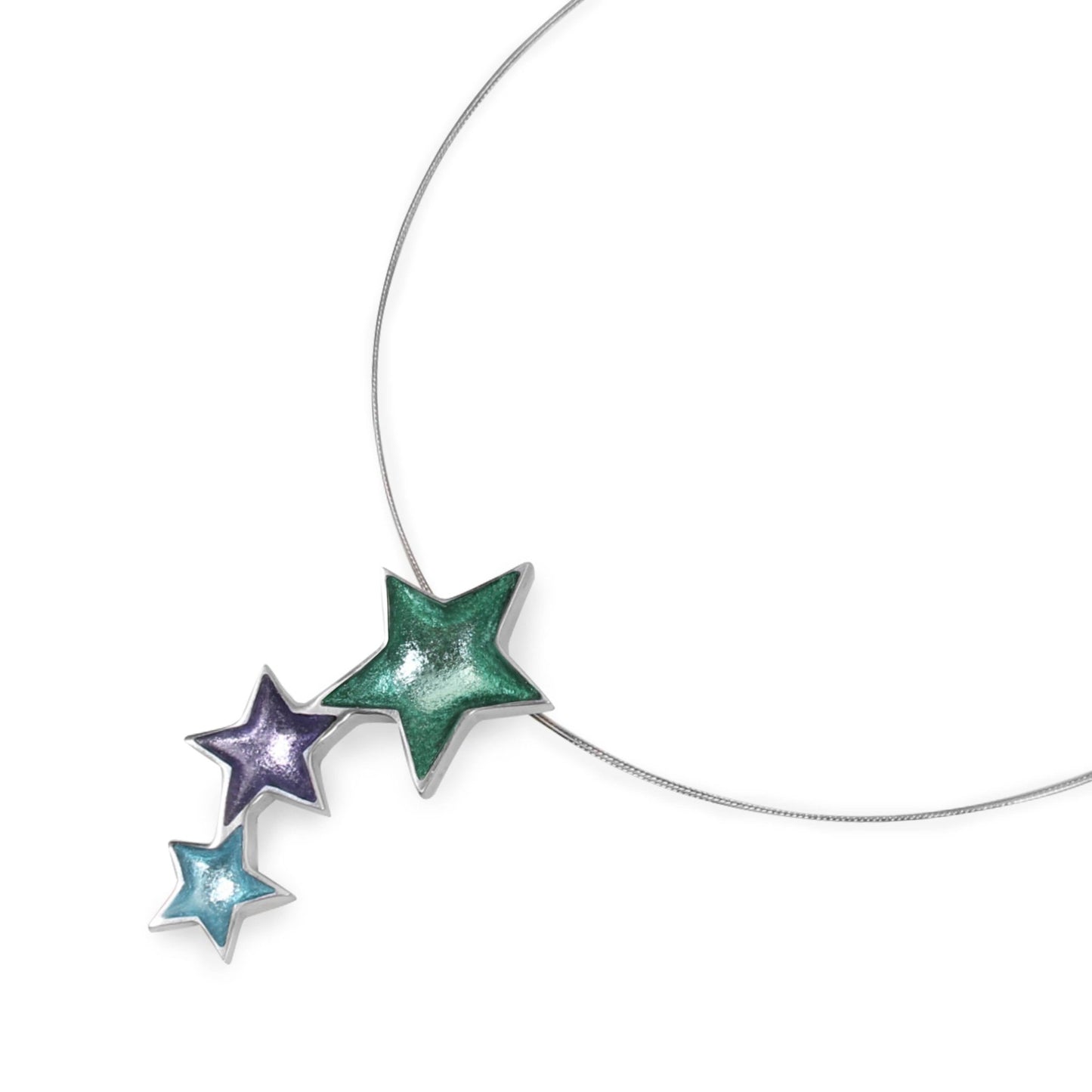 Bluebell Pewter Star Shiny Pendant | The Jewellery Stop