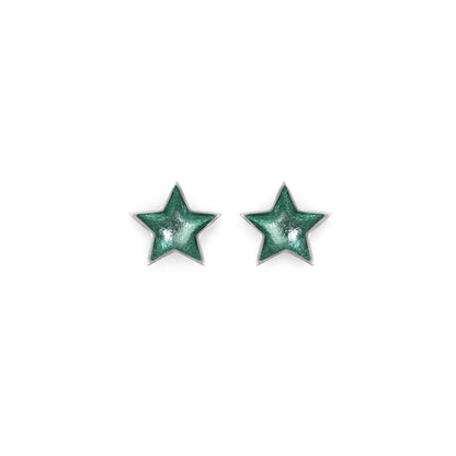 Bluebell Pewter Star Shiny Stud Earrings | The Jewellery Stop