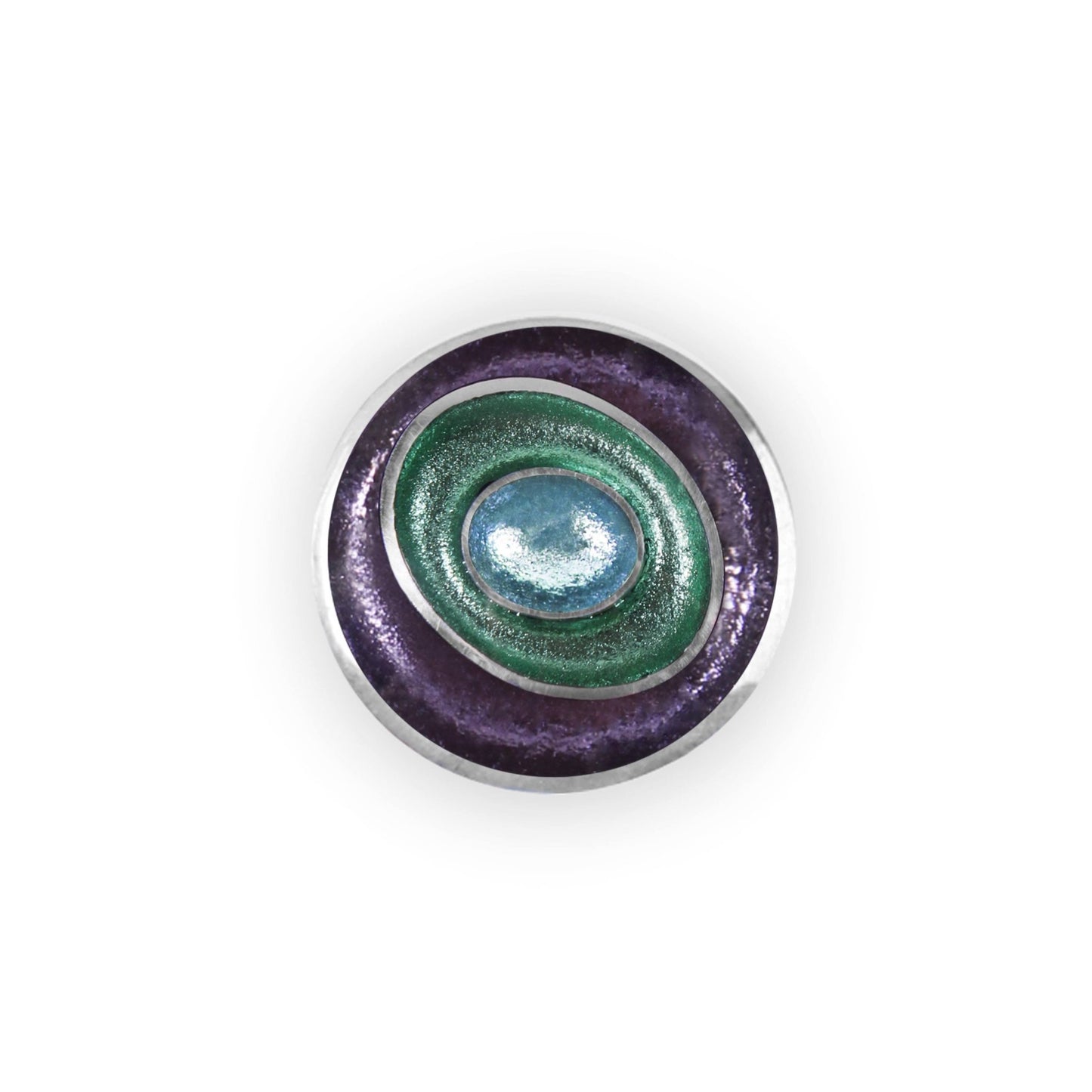 Bluebell Organic Circles Shiny Brooch | The Jewellery Stop