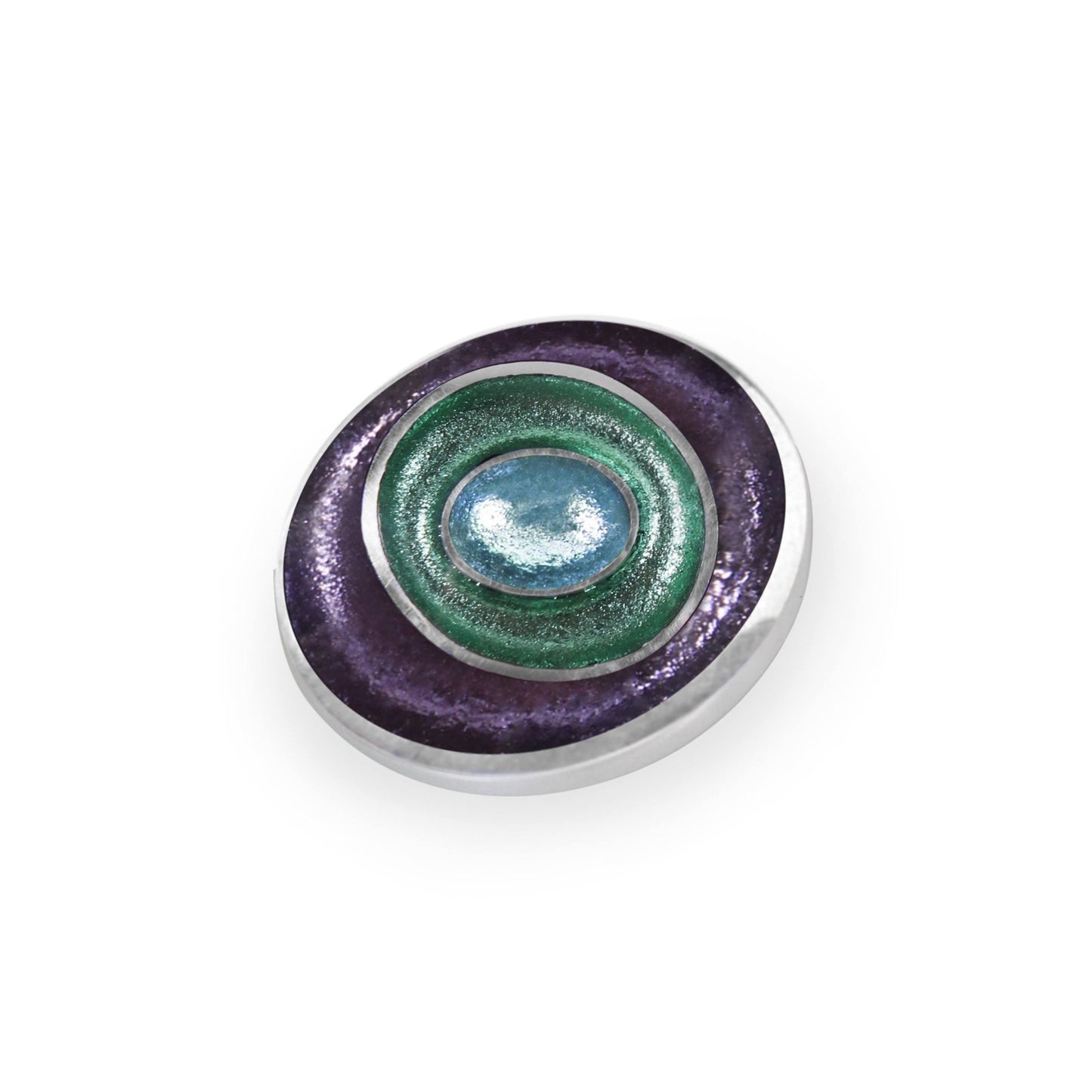 Bluebell Organic Circles Shiny Brooch | The Jewellery Stop