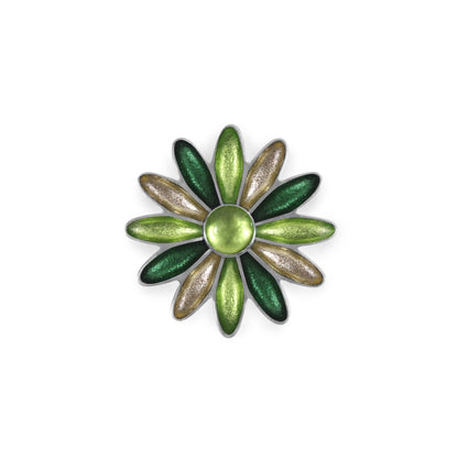 Kiwi Daisy Shiny Brooch | The Jewellery Stop