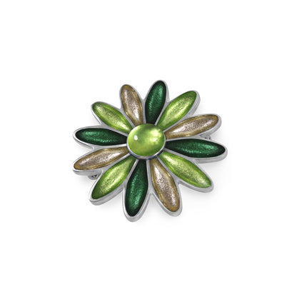 Kiwi Daisy Shiny Brooch | The Jewellery Stop