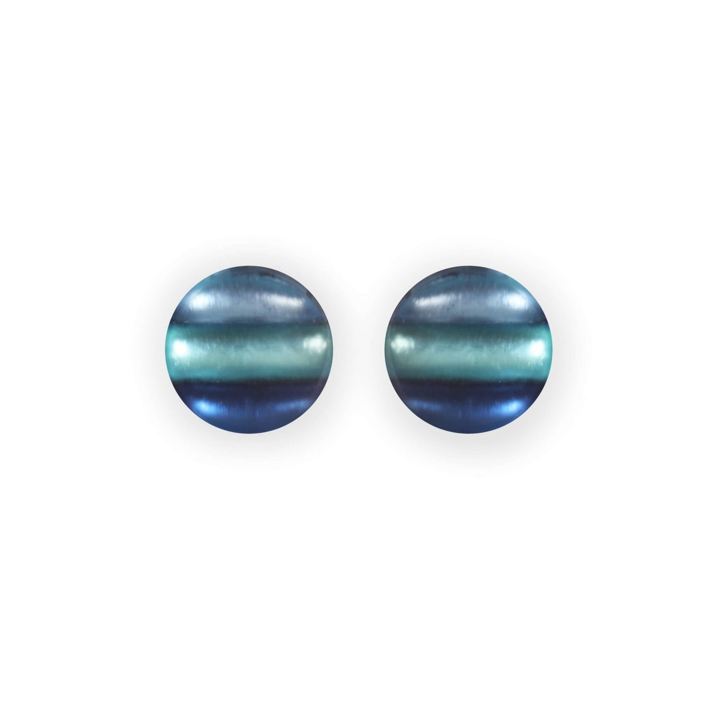 Arctic Geometric Circles Matte Stud Earrings | The Jewellery Stop