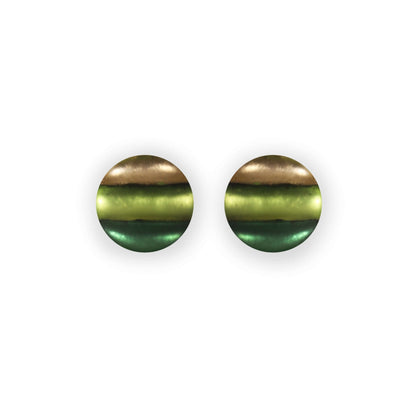 Kiwi Geometric Circles Matte Stud Earrings | The Jewellery Stop