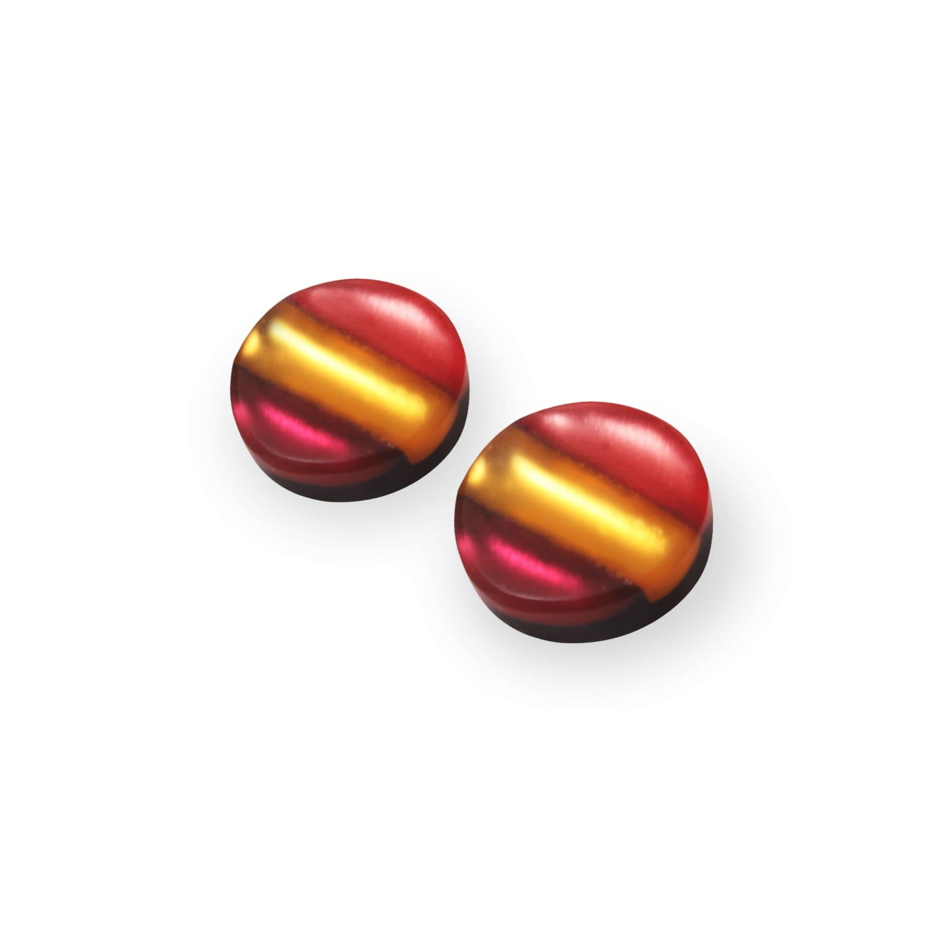 Latino Geometric Circles Matte Stud Earrings | The Jewellery Stop