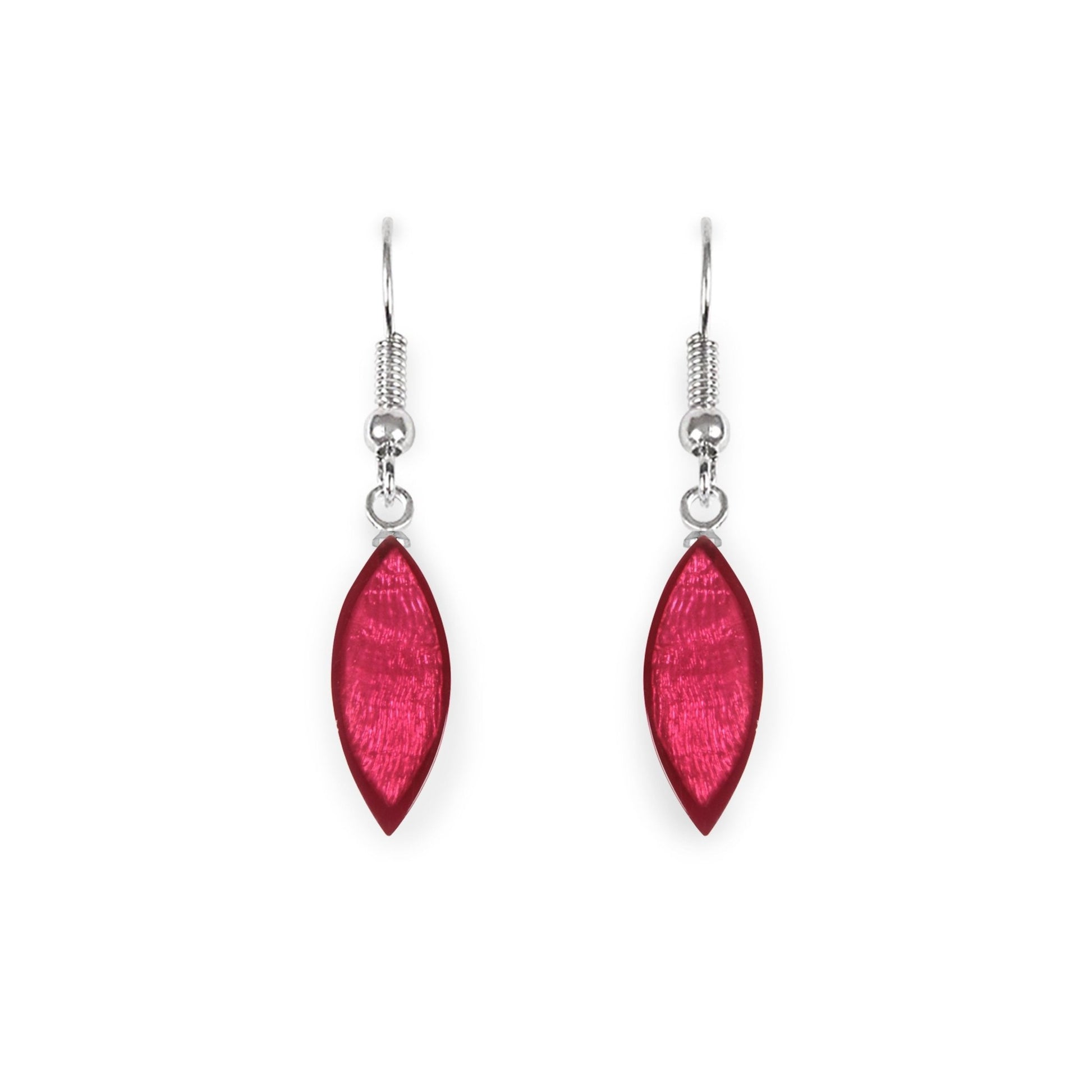St Tropez Petal Shiny Fish Hook Earrings | The Jewellery Stop