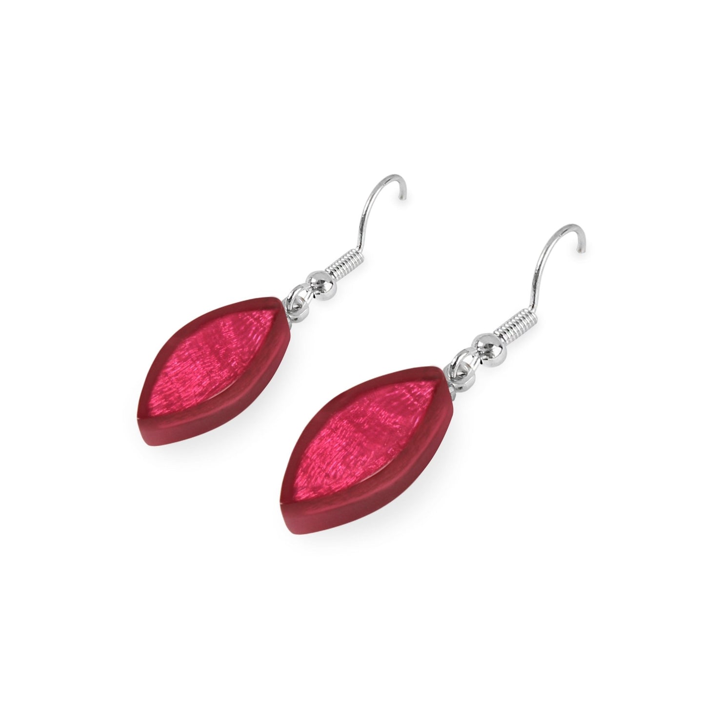 St Tropez Petal Shiny Fish Hook Earrings | The Jewellery Stop