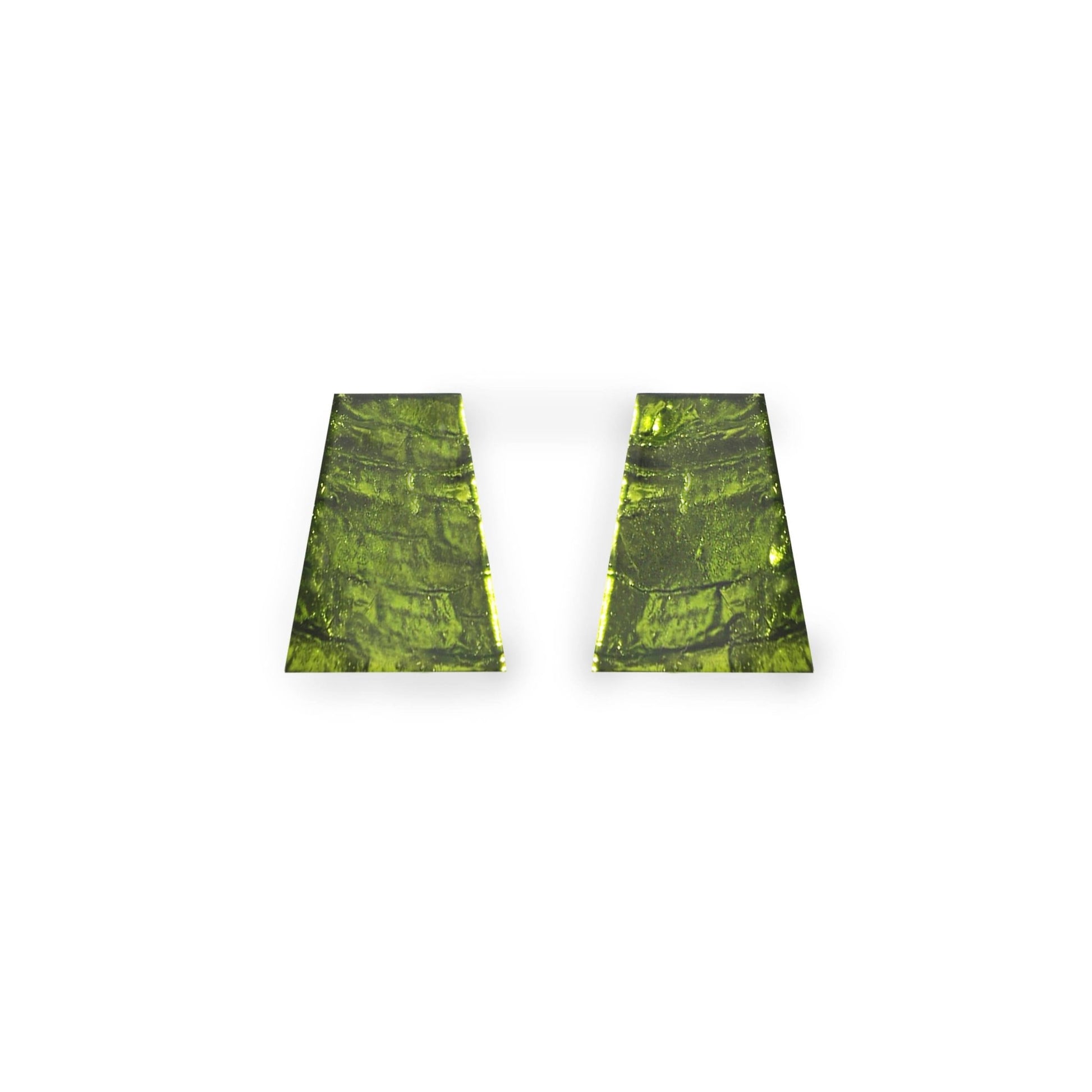 Peridot Aztec Shiny Large Stud Earrings | The Jewellery Stop