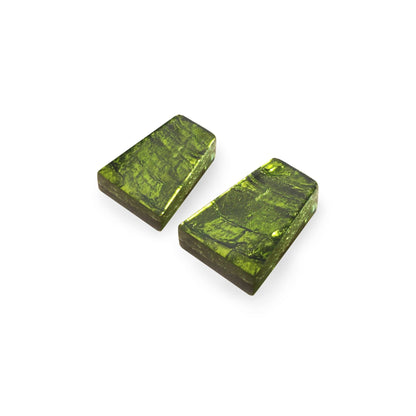 Peridot Aztec Shiny Large Stud Earrings | The Jewellery Stop