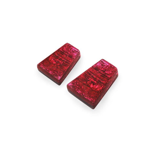 Pink Aztec Shiny Large Stud Earrings