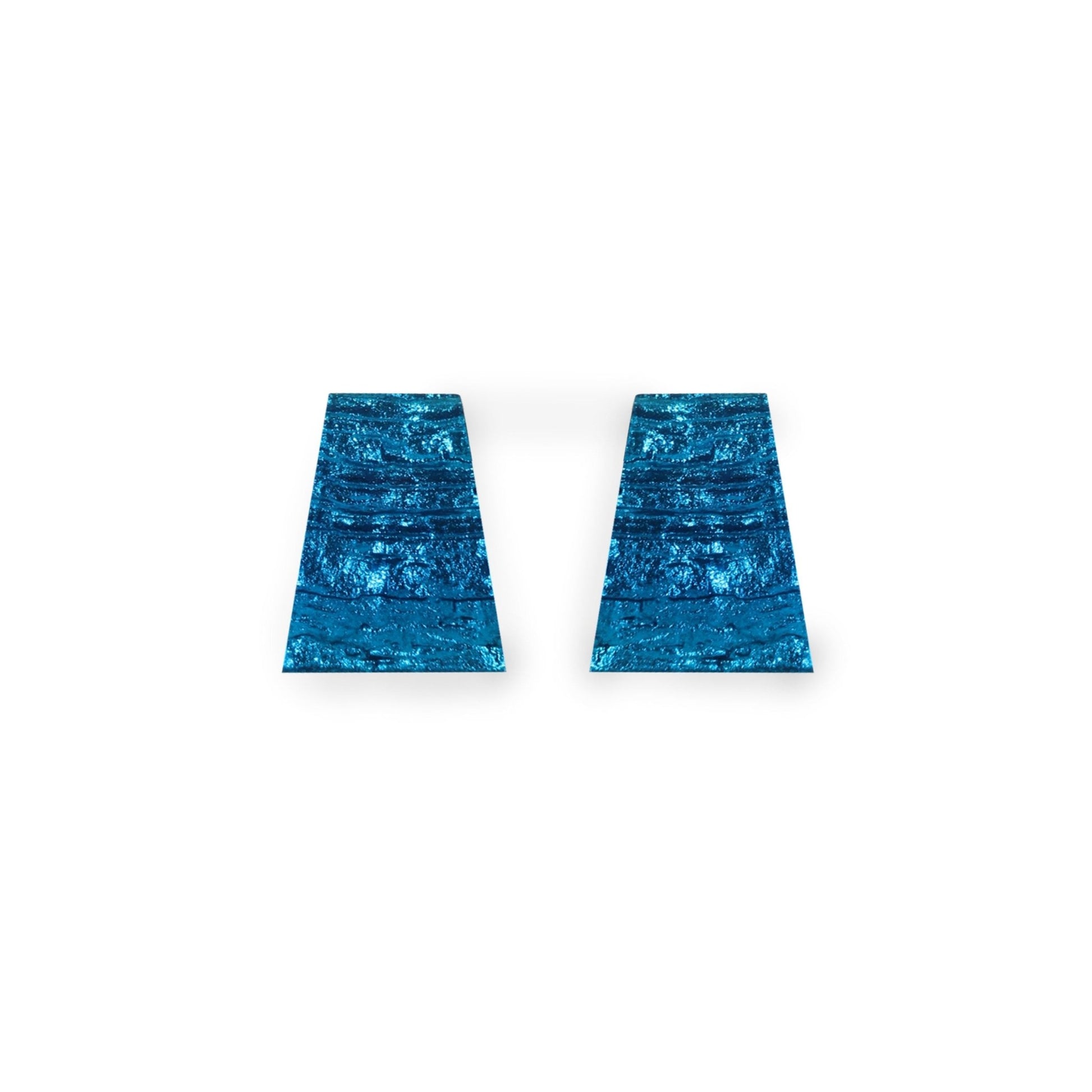 Turquoise Aztec Shiny Large Stud Earrings | The Jewellery Stop