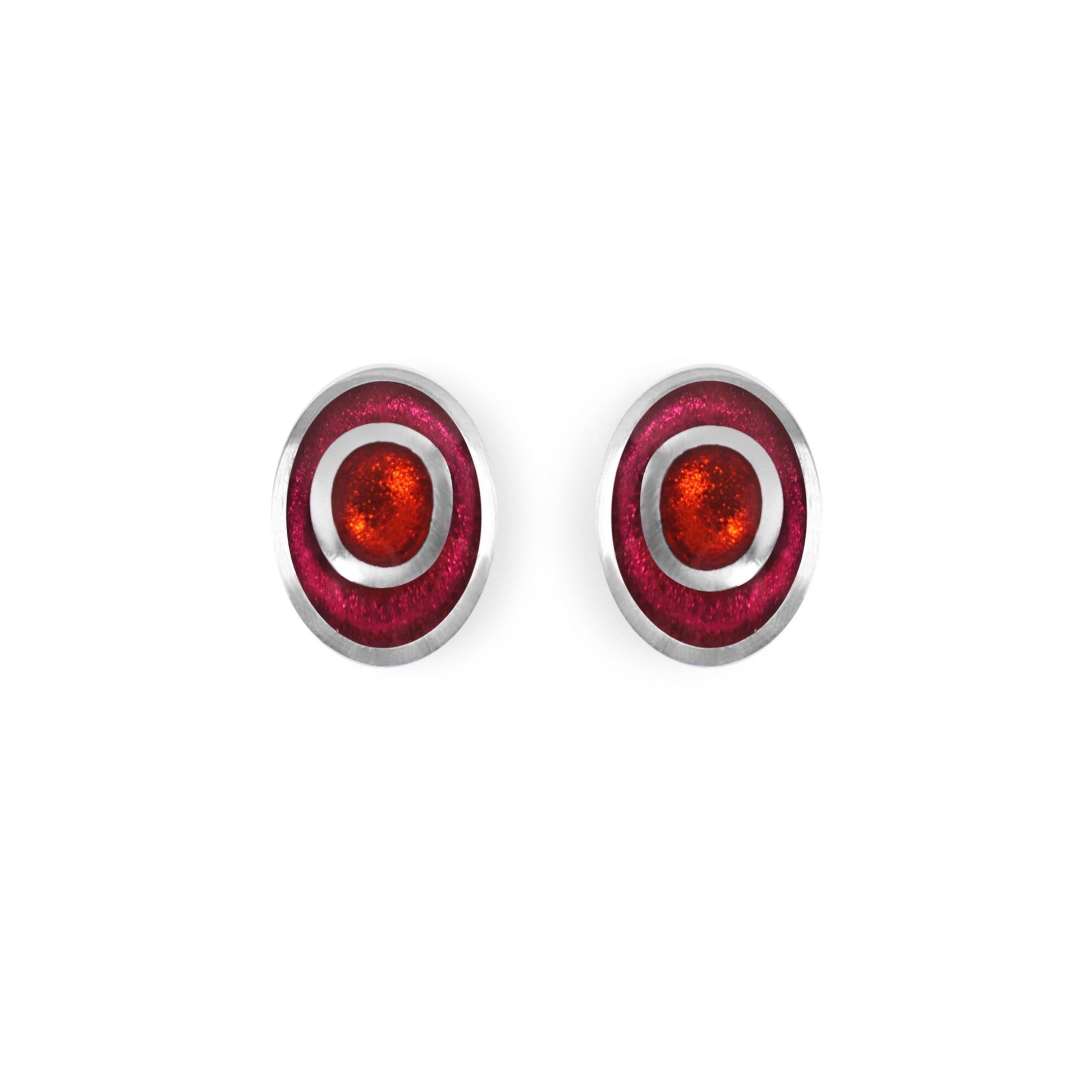 St Tropez Organic Circles Shiny Clip Earrings | The Jewellery Stop