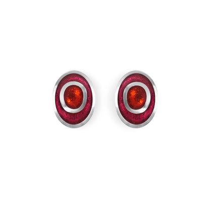 St Tropez Organic Circles Shiny Clip Earrings | The Jewellery Stop