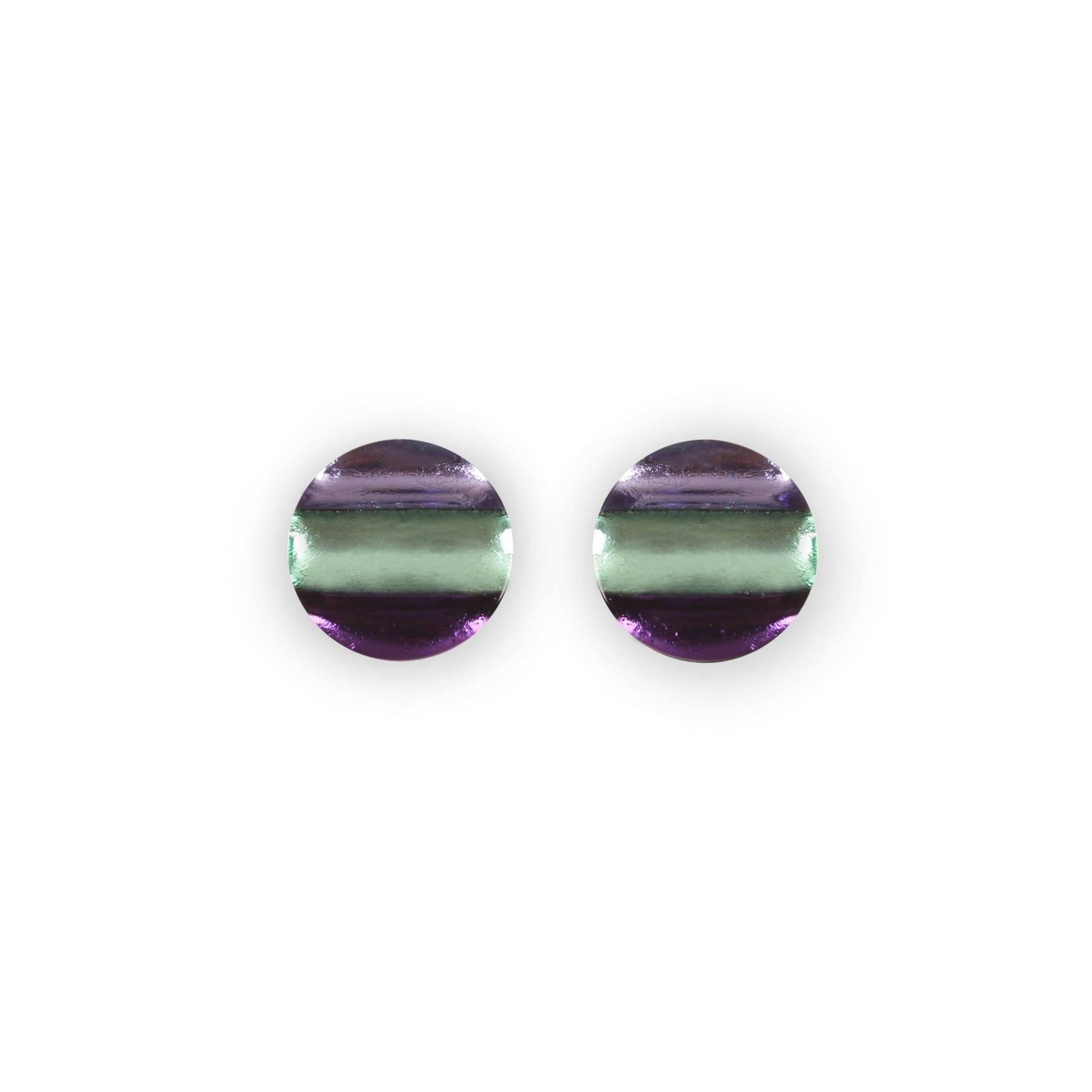 Bluebell Geometric Circles Shiny Stud Earrings | The Jewellery Stop