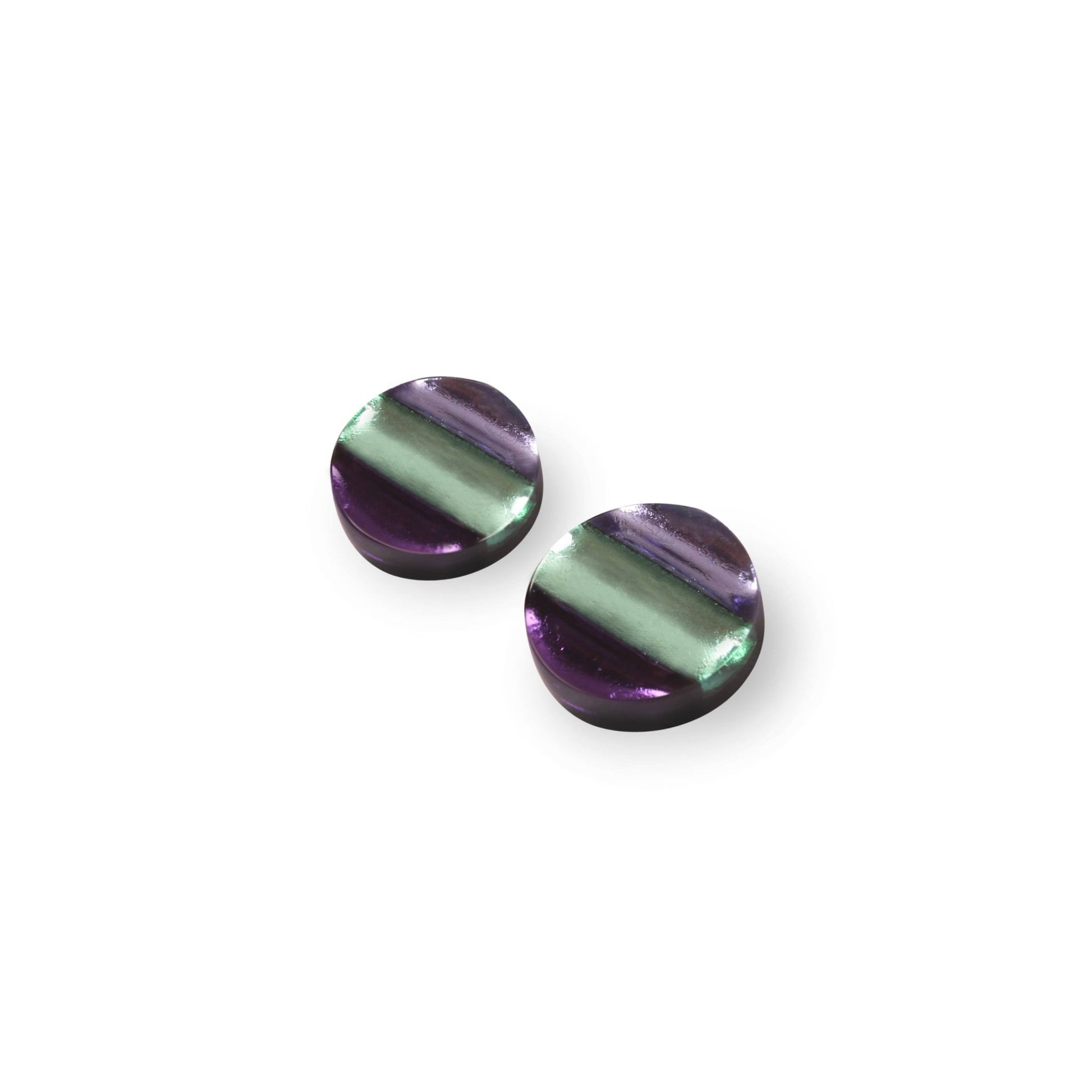 Bluebell Geometric Circles Shiny Stud Earrings | The Jewellery Stop
