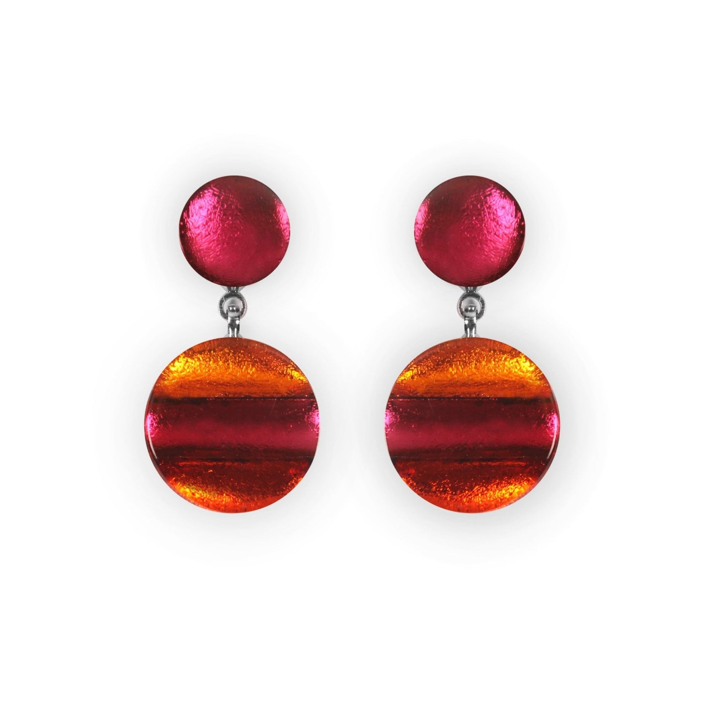 St Tropez Geometric Circles Shiny Drop Stud Earrings | The Jewellery Stop