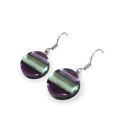 Bluebell Geometric Circles Shiny Fish Hook Earrings | The Jewellery Stop
