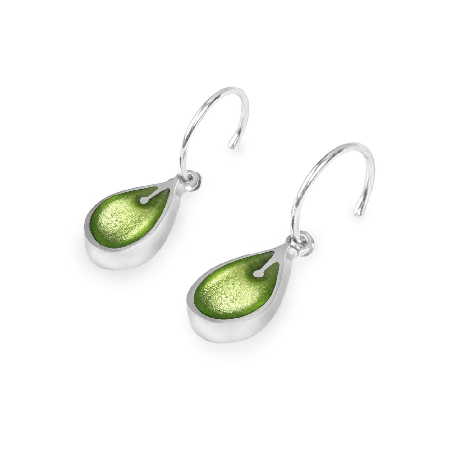 Kiwi Calachuchi Shiny Creole Earrings | The Jewellery Stop