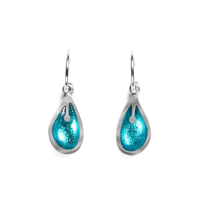Teal Calachuchi Shiny Creole Earrings | The Jewellery Stop