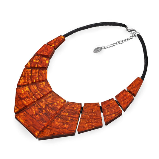 Orange Aztec Pharaoh Necklace | The Jewellery Stop