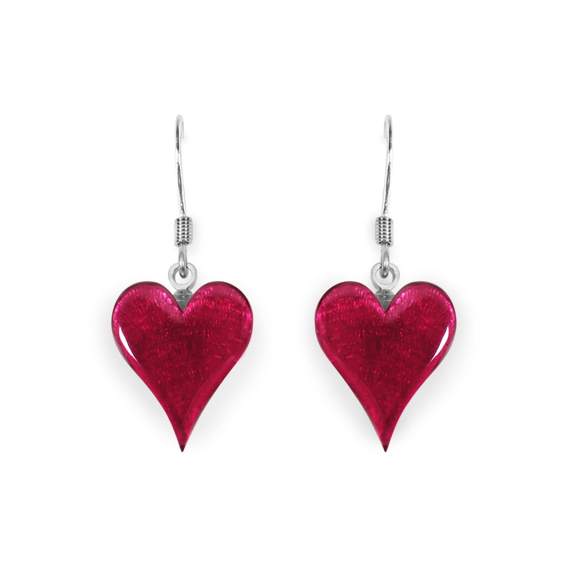 Pink Cupid Shiny Fish Hook Earrings | The Jewellery Stop