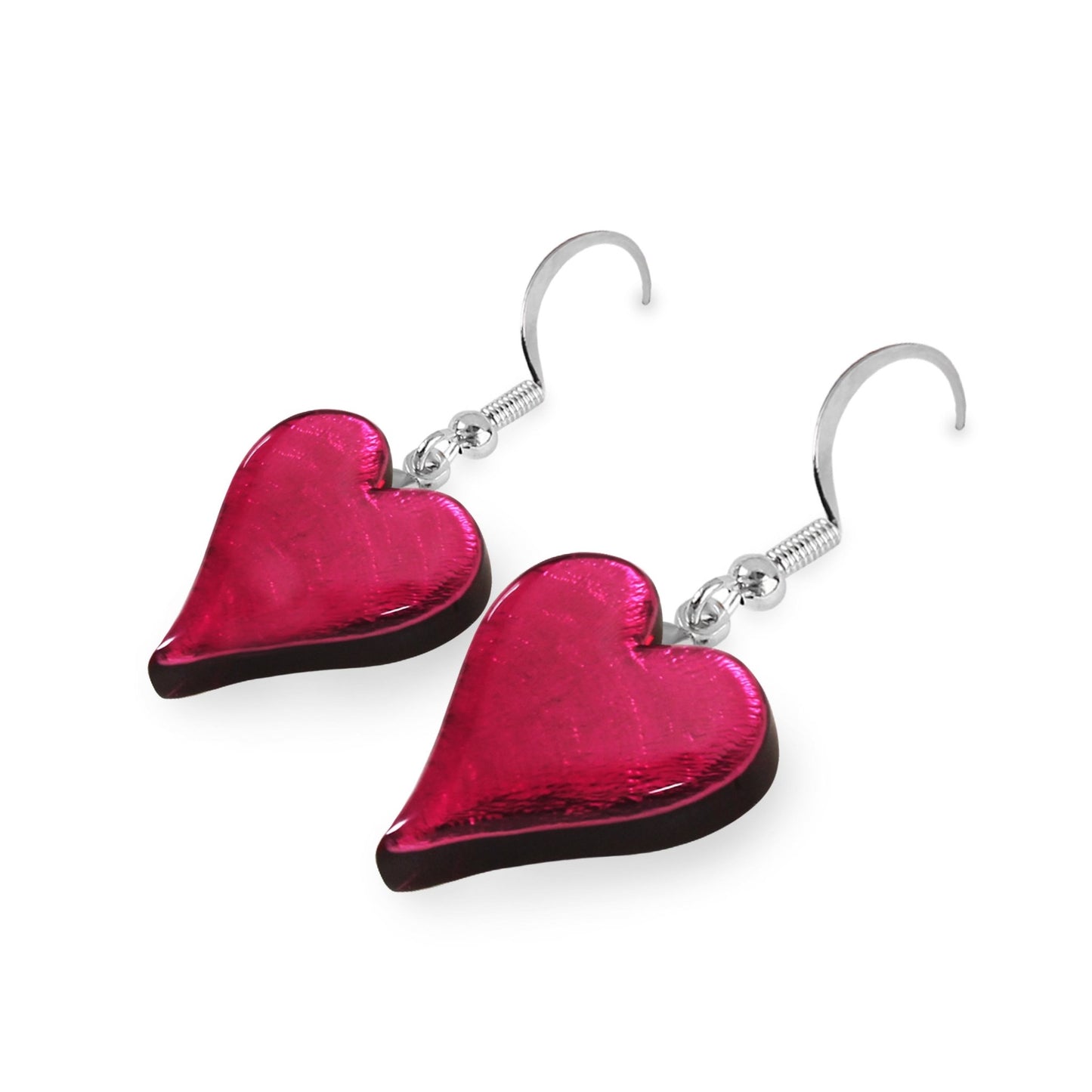 Pink Cupid Shiny Fish Hook Earrings | The Jewellery Stop