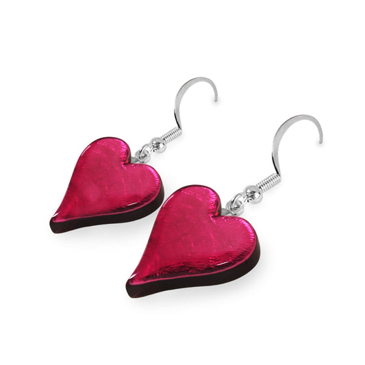 Pink Cupid Shiny Fish Hook Earrings | The Jewellery Stop