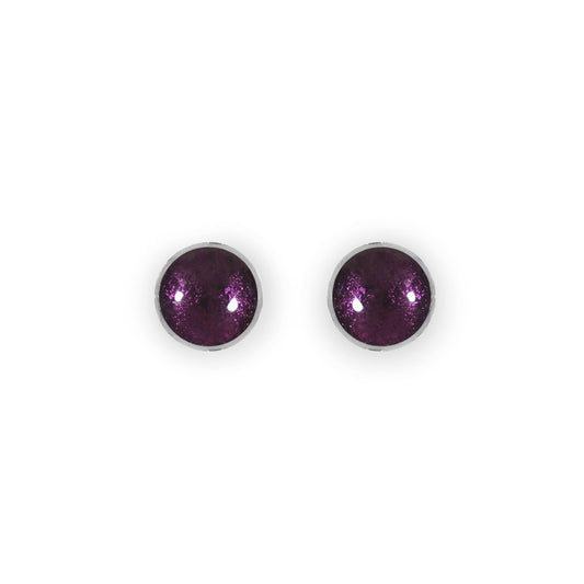 Rainbow Aluminium Circles Shiny Small Stud Earrings