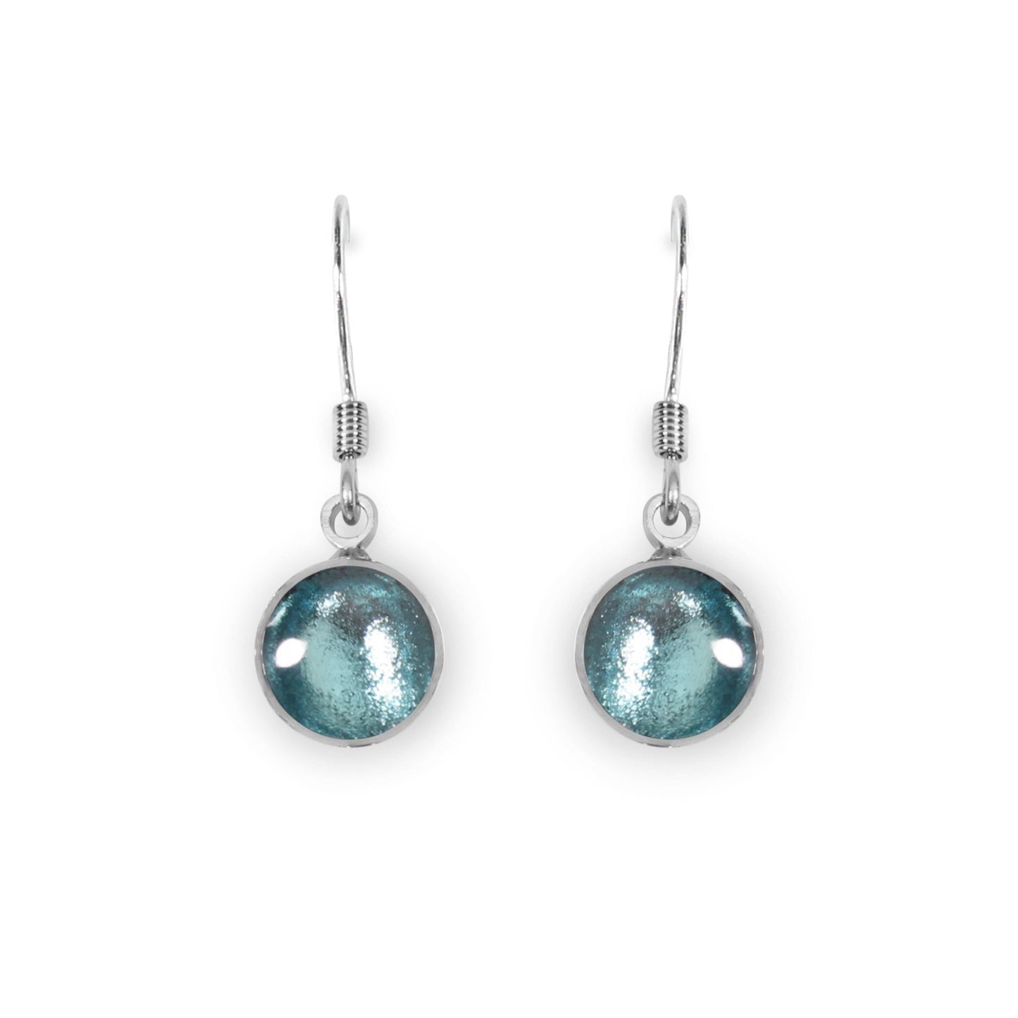 Bluebell Aluminium Circles Shiny Fish Hook Earrings | The Jewellery Stop