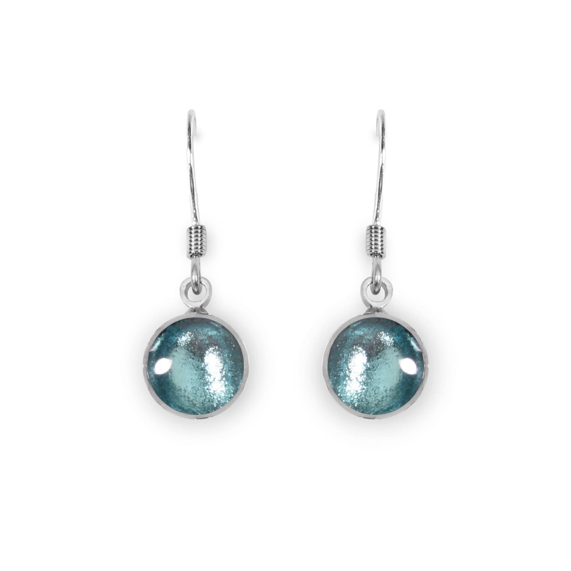 Bluebell Aluminium Circles Shiny Fish Hook Earrings | The Jewellery Stop