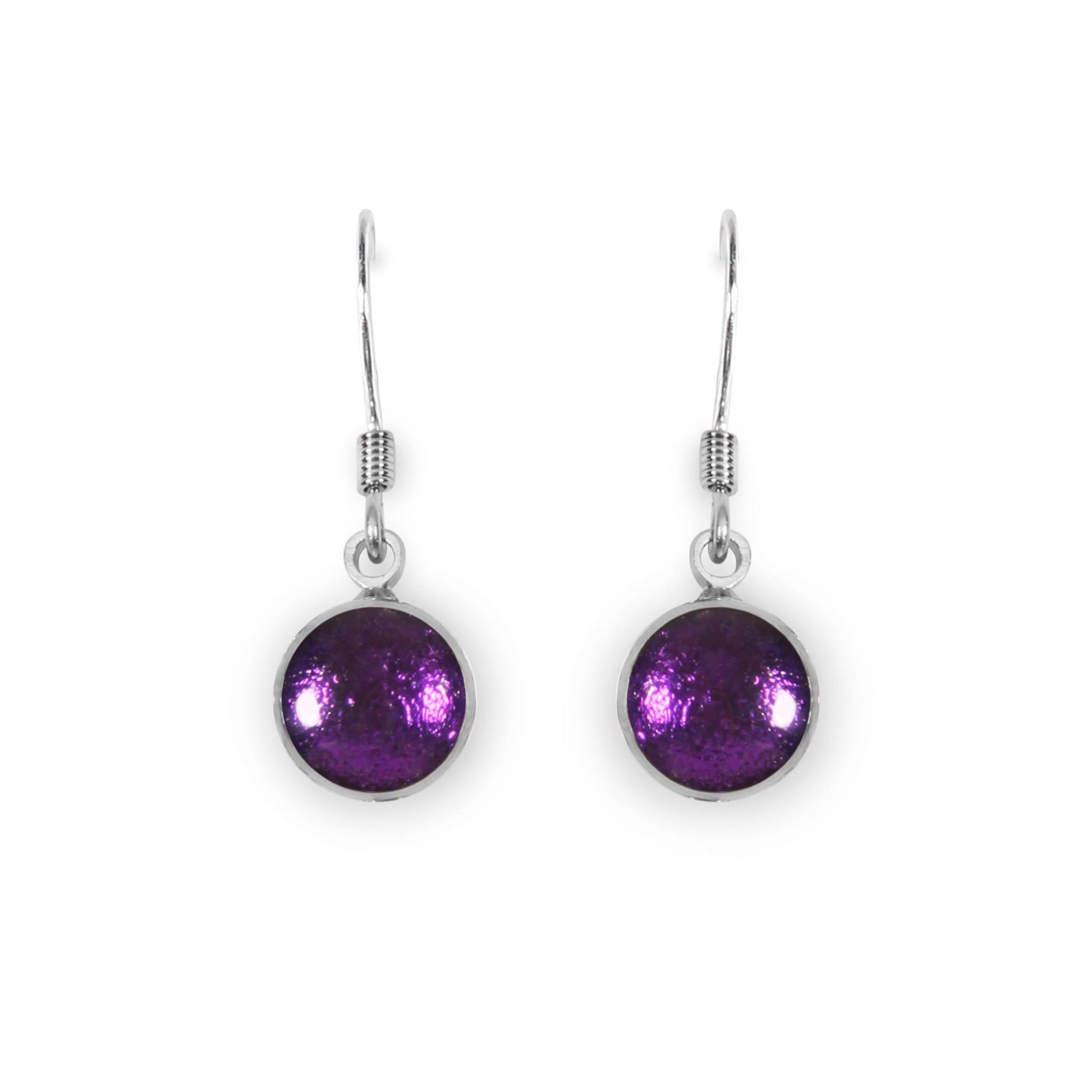 Peacock Aluminium Circles Shiny Fish Hook Earrings | The Jewellery Stop