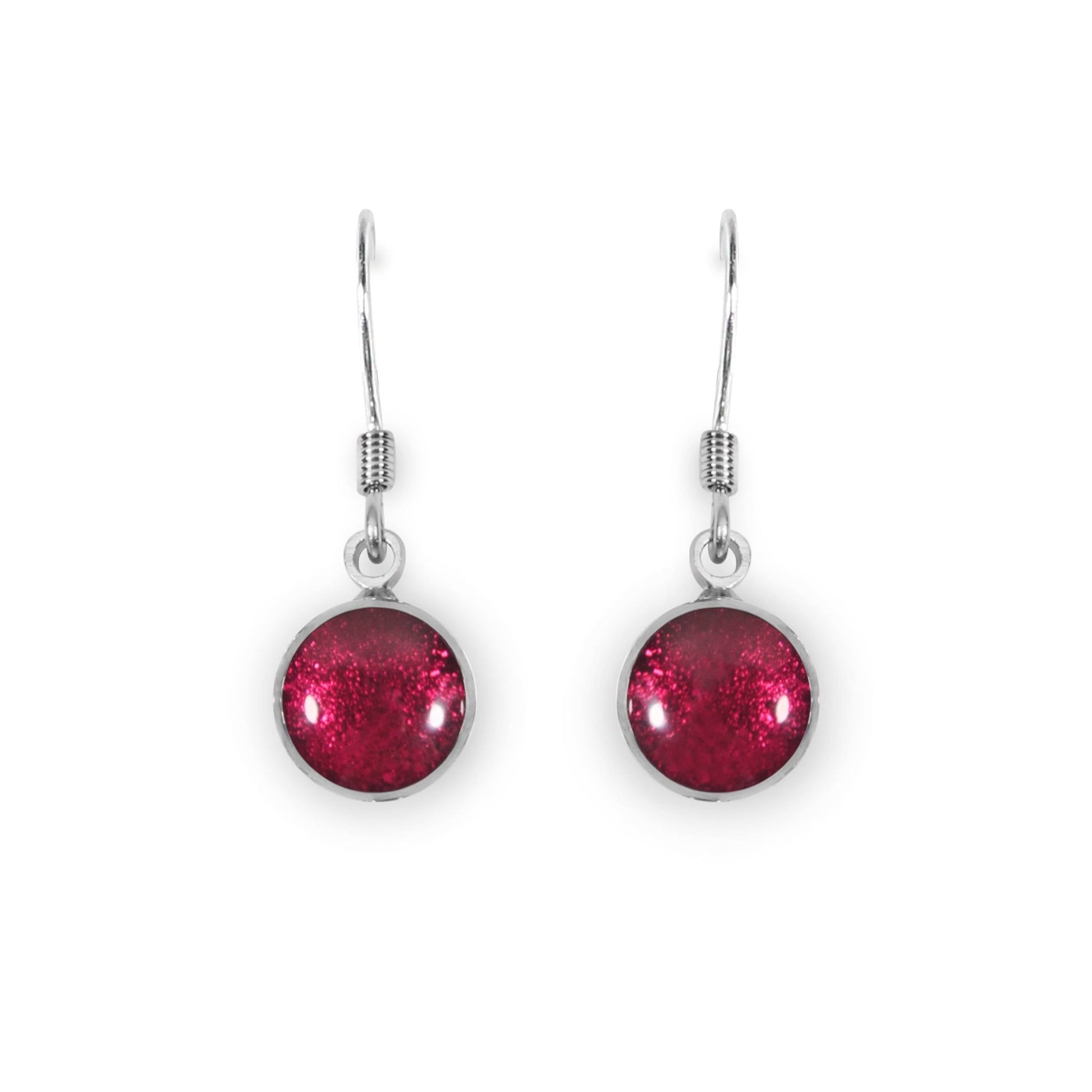 St Tropez Aluminium Circles Shiny Fish Hook Earrings | The Jewellery Stop