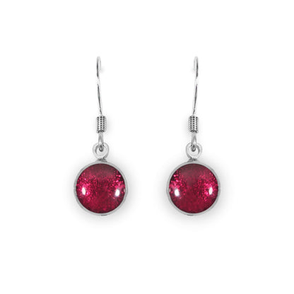 St Tropez Aluminium Circles Shiny Fish Hook Earrings | The Jewellery Stop