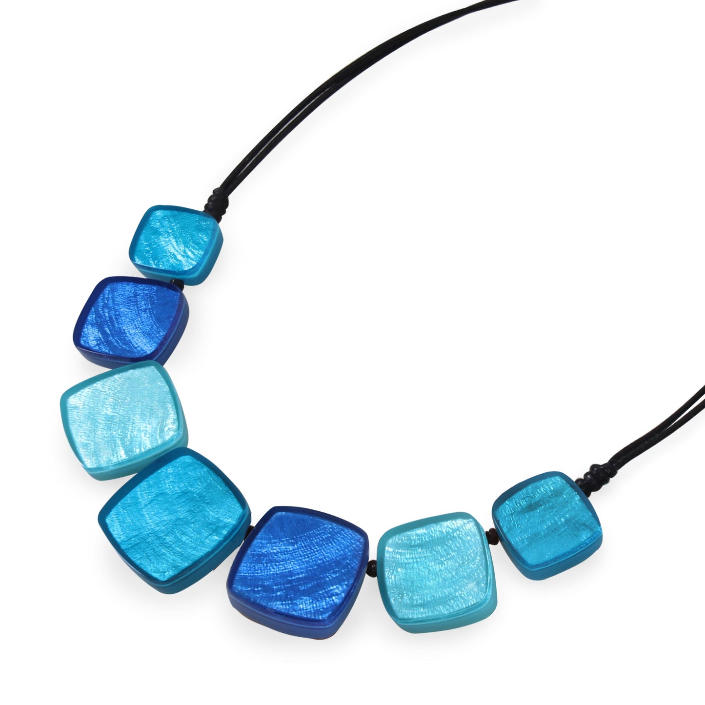 Turquoise Tiles Shiny Necklace