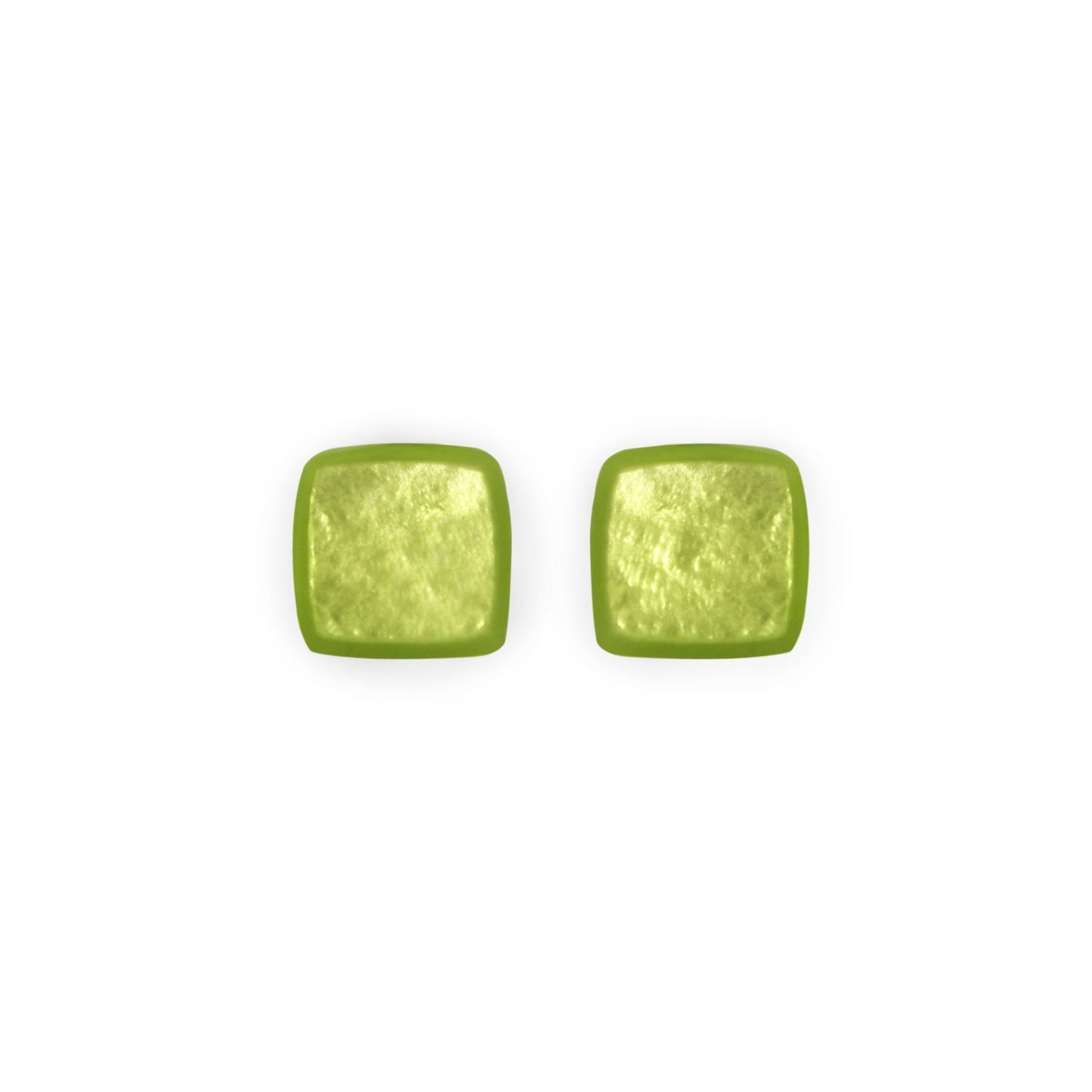 Kiwi Tiles Shiny Small Stud Earrings | The Jewellery Stop