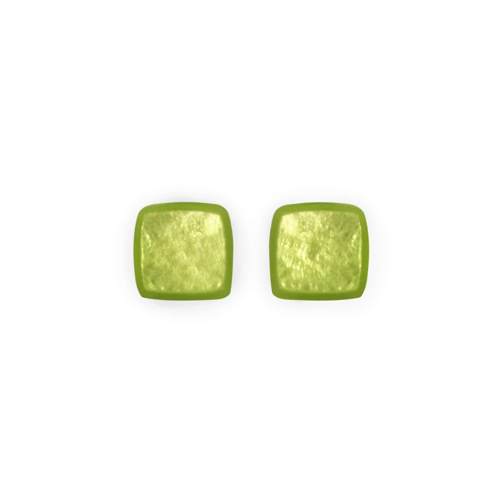 Kiwi Tiles Shiny Small Stud Earrings | The Jewellery Stop