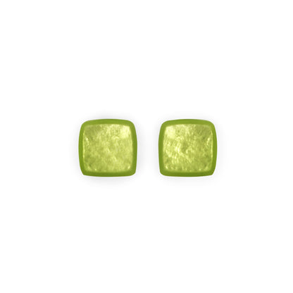 Kiwi Tiles Shiny Small Stud Earrings | The Jewellery Stop