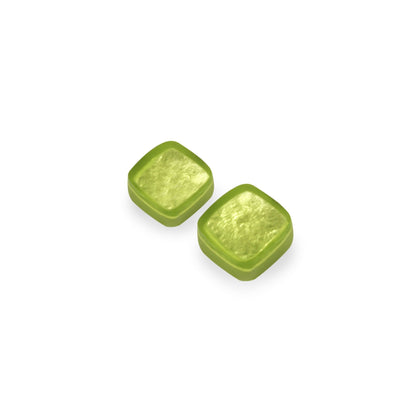 Kiwi Tiles Shiny Small Stud Earrings | The Jewellery Stop