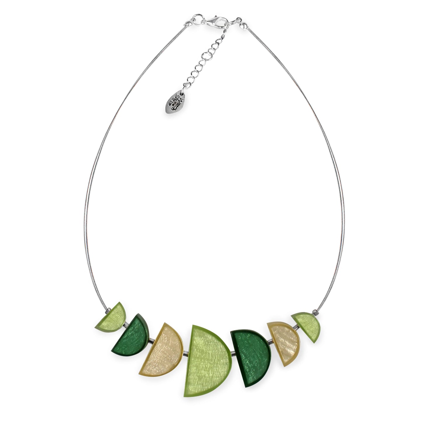 Kiwi Semi Circles Shiny Necklace