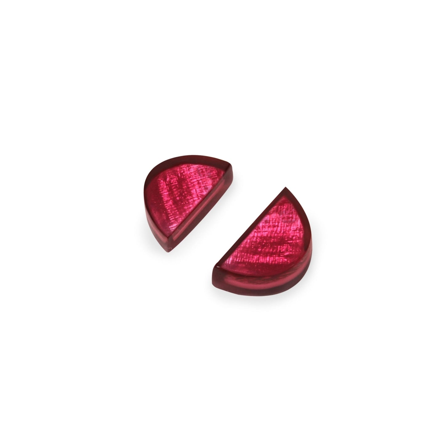 St Tropez Semi Circles Shiny Stud Earrings | The Jewellery Stop