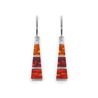 St Tropez Pewter Triangle Shiny Creole Earrings | The Jewellery Stop