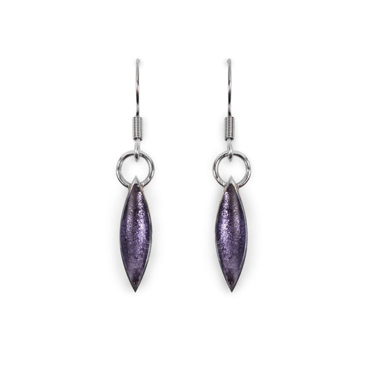 Lavender Pewter Petals Fish Hook Earrings | The Jewellery Stop