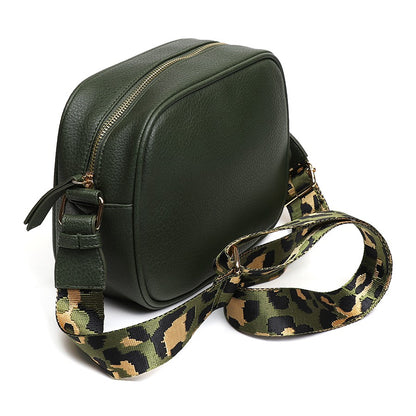 Olive Vegan Leather Camera Bag