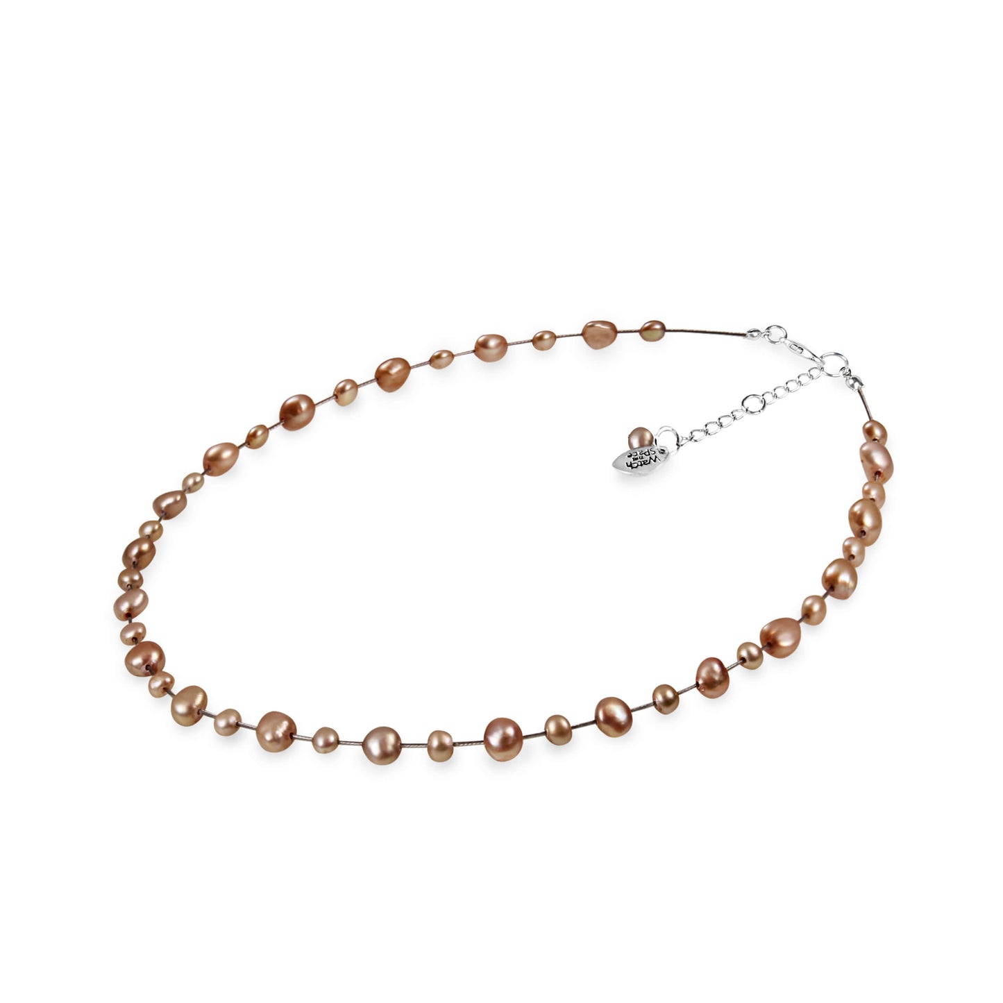 Bronze Freshwater Pearl Single Strand Mixed Nugget Necklace