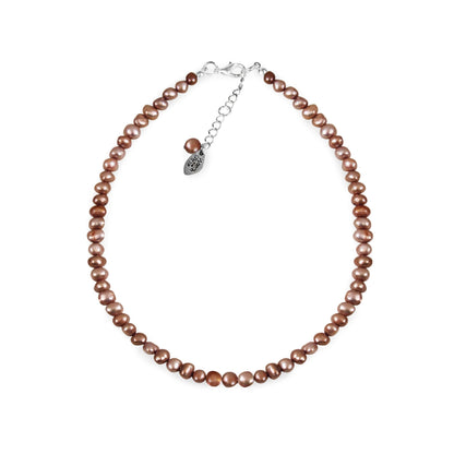 Champagne Classic Freshwater 7mm Baroque Nugget Pearl Necklace | The Jewellery Stop