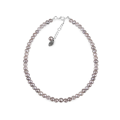 Silver Classic Freshwater 7mm Baroque Nugget Pearl Necklace